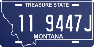 MT license plate 119447J