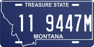 MT license plate 119447M