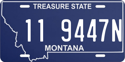 MT license plate 119447N