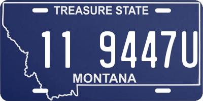 MT license plate 119447U