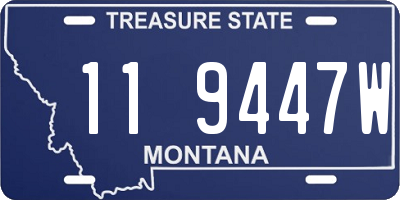 MT license plate 119447W