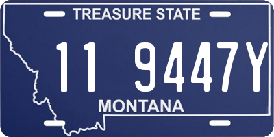 MT license plate 119447Y