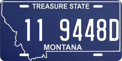 MT license plate 119448D