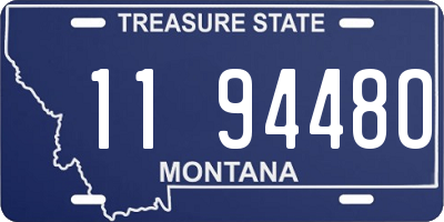 MT license plate 119448O