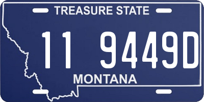 MT license plate 119449D
