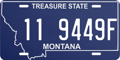 MT license plate 119449F