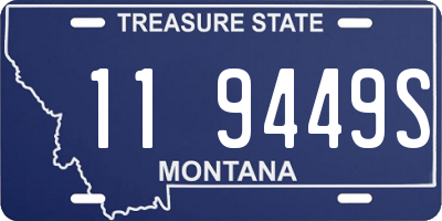 MT license plate 119449S