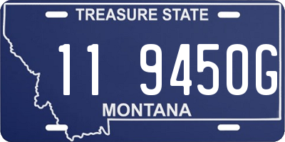 MT license plate 119450G