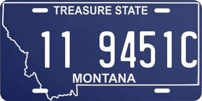 MT license plate 119451C