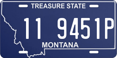 MT license plate 119451P