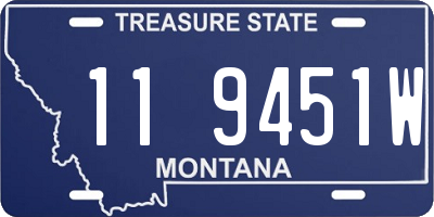 MT license plate 119451W