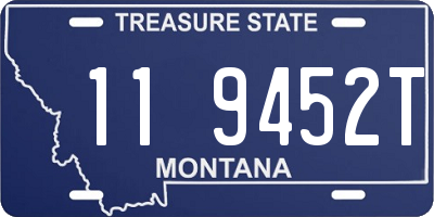 MT license plate 119452T