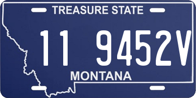 MT license plate 119452V