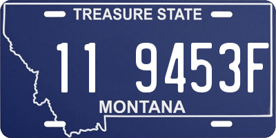 MT license plate 119453F