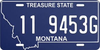 MT license plate 119453G