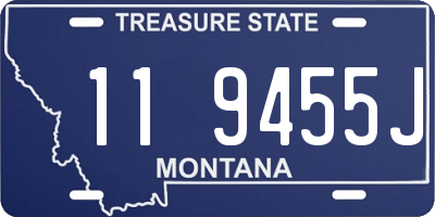 MT license plate 119455J