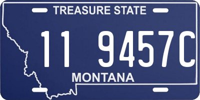 MT license plate 119457C