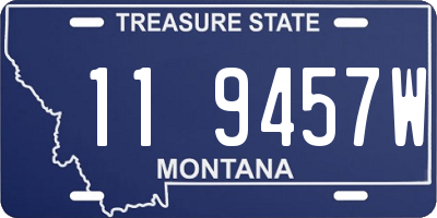 MT license plate 119457W