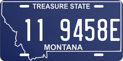 MT license plate 119458E