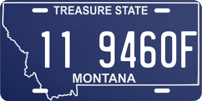 MT license plate 119460F