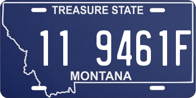 MT license plate 119461F