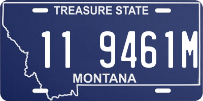 MT license plate 119461M