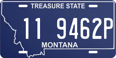 MT license plate 119462P