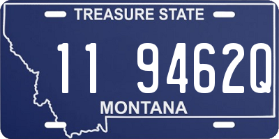 MT license plate 119462Q