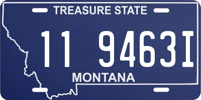 MT license plate 119463I