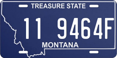MT license plate 119464F