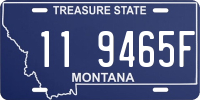 MT license plate 119465F