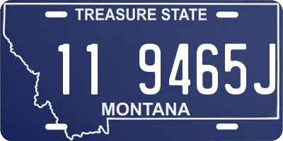 MT license plate 119465J
