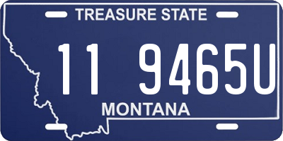 MT license plate 119465U