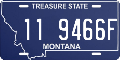 MT license plate 119466F