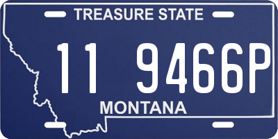 MT license plate 119466P