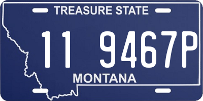 MT license plate 119467P
