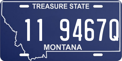 MT license plate 119467Q