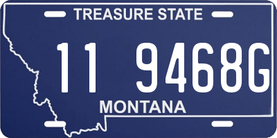 MT license plate 119468G