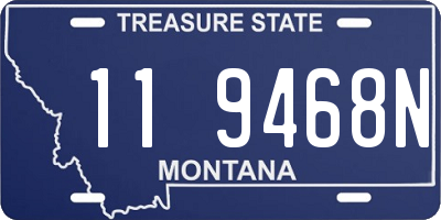 MT license plate 119468N