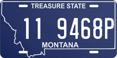 MT license plate 119468P