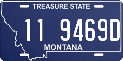 MT license plate 119469D