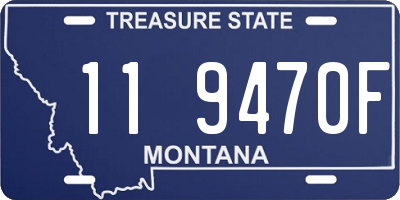 MT license plate 119470F