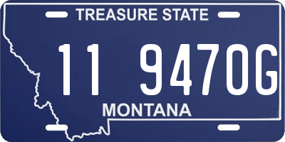MT license plate 119470G