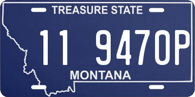 MT license plate 119470P