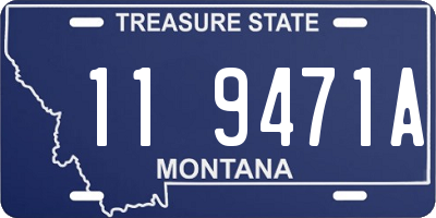 MT license plate 119471A