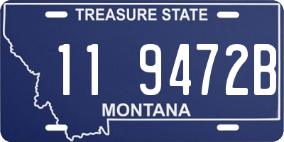 MT license plate 119472B