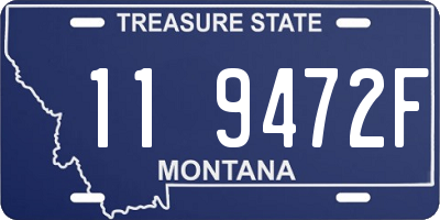 MT license plate 119472F