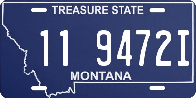 MT license plate 119472I