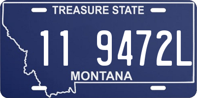 MT license plate 119472L