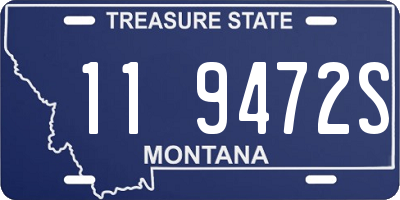 MT license plate 119472S